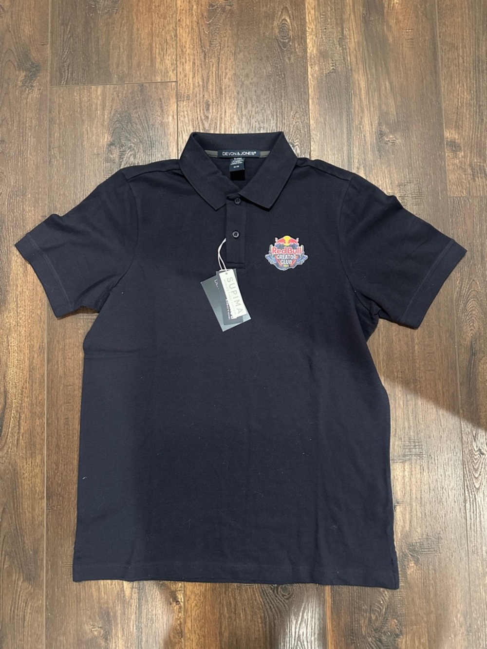 Men’s Black Polo with Red Bull Logo
